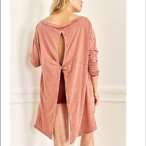 Free People Open Back Long sleeve top. NWT XL